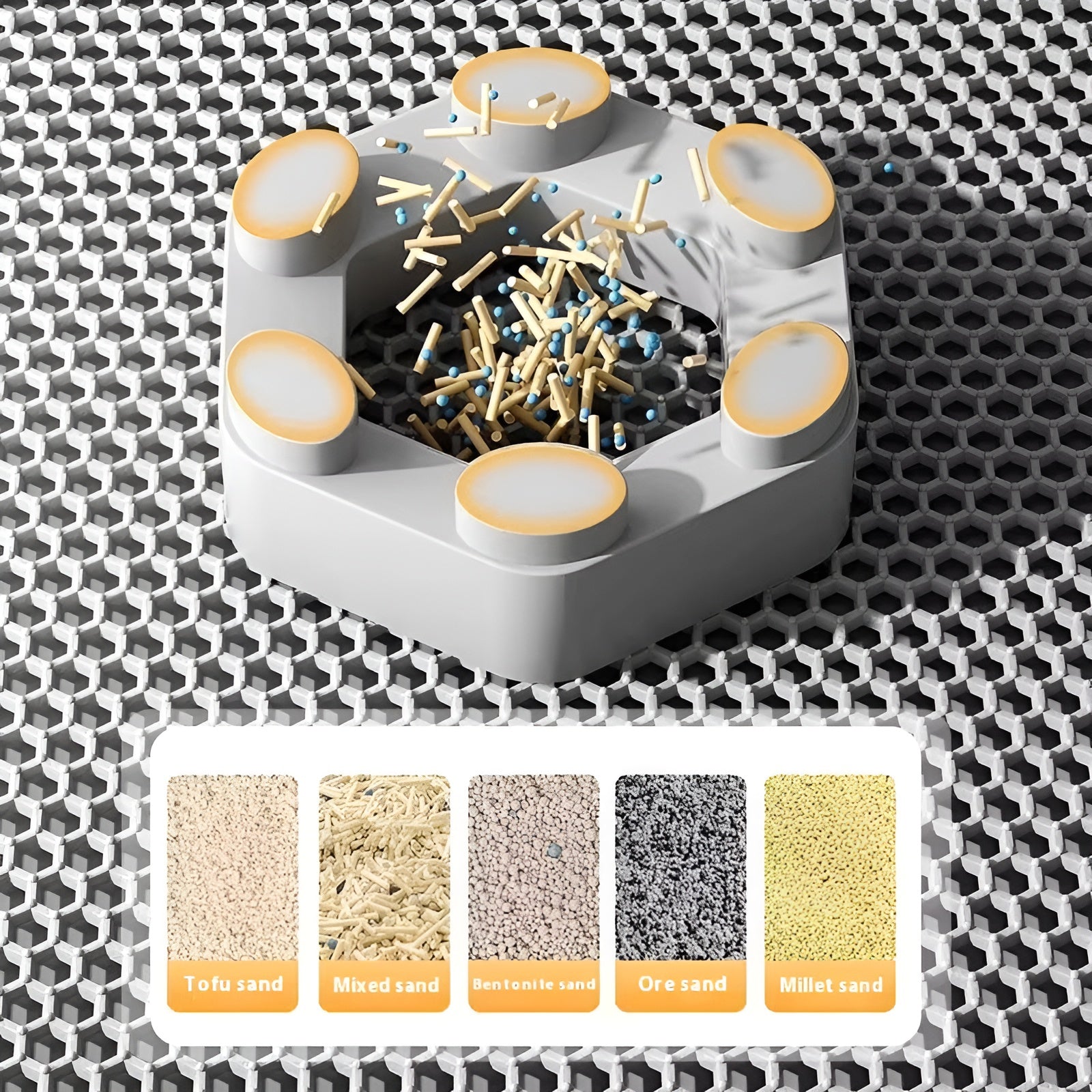 FELYN™ Paw Clean Honeycomb Litter Mat