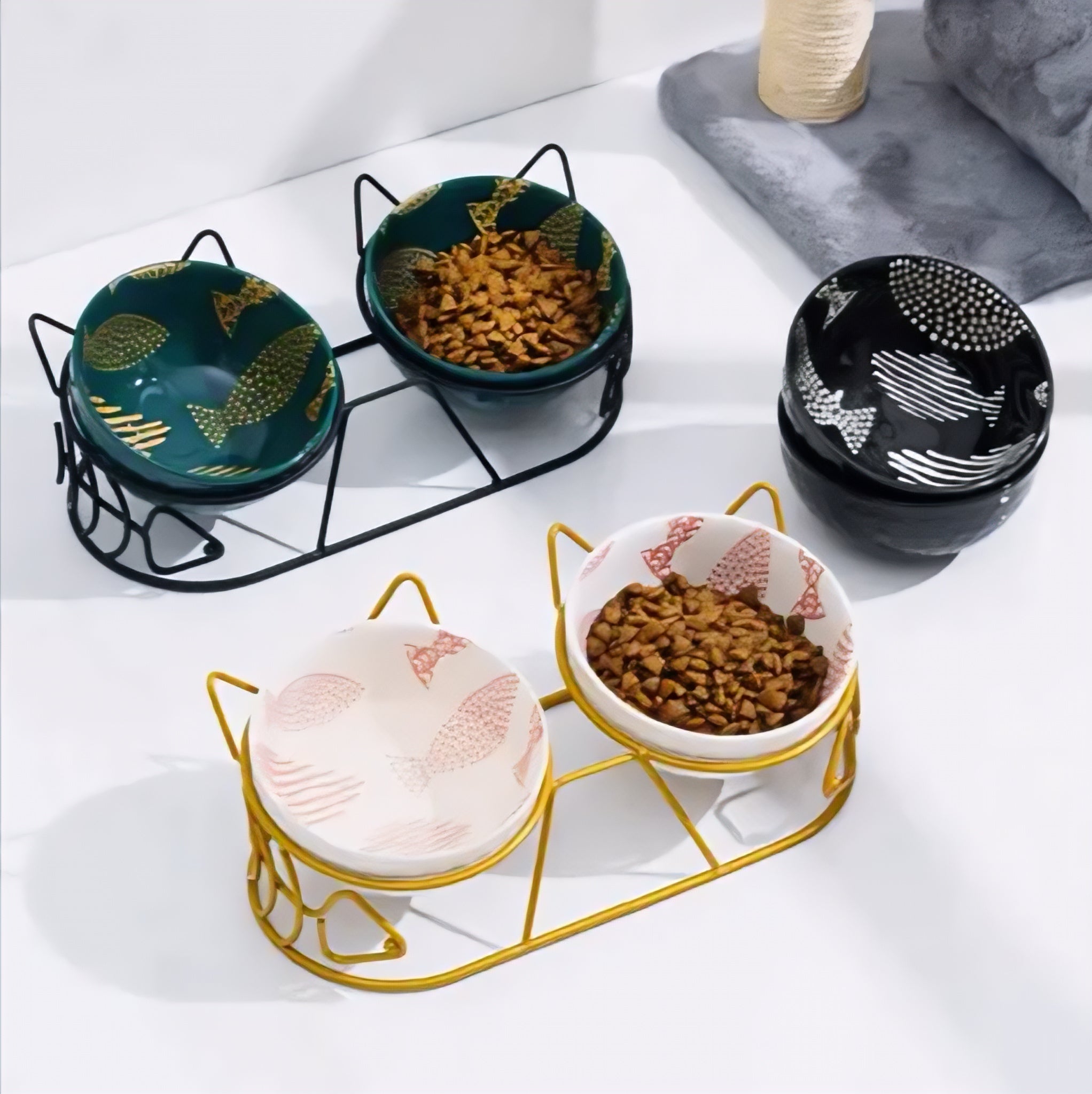 FELYN™ Elevated Ceramic Double Bowl